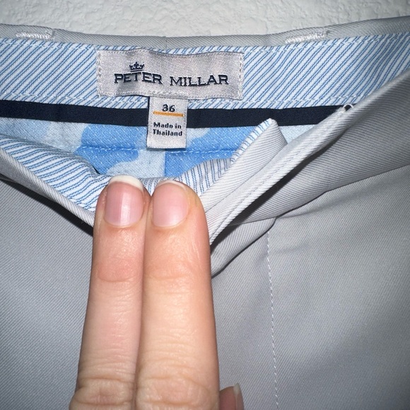 NWT Peter Millar Crown Crafted Surge Performance in Light Grey Size 36 - Picture 5 of 7